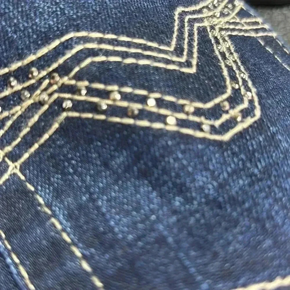 Harley Davidson Midrise boot cut,metallic thread embellished back pockets - Picture 14 of 14